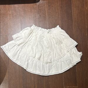 White Ruffled Women's Skirt